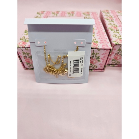 LoveShackFancy Pearl Gold and Pink Bow Necklace - Picture 8 of 9